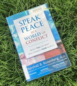 Speak Peace hardcover book on grass